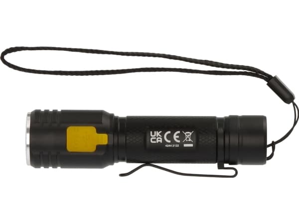 Brennenstuhl 1173750005, Käsikokoinen taskulamppu, Musta, Alumiini, Painikkeet, IP44, LED