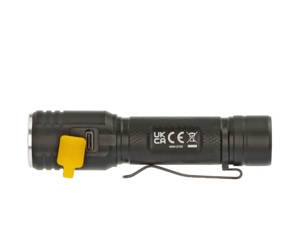 Brennenstuhl 1173750005, Käsikokoinen taskulamppu, Musta, Alumiini, Painikkeet, IP44, LED