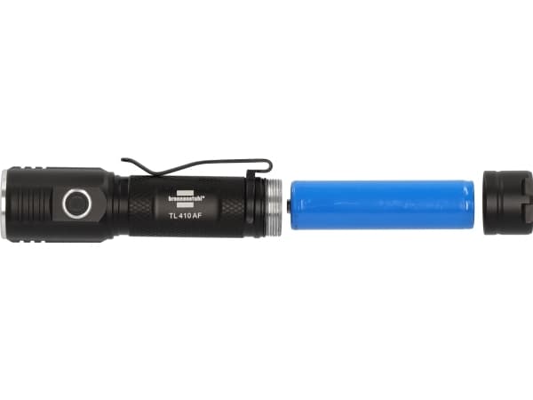 Brennenstuhl 1173750005, Käsikokoinen taskulamppu, Musta, Alumiini, Painikkeet, IP44, LED