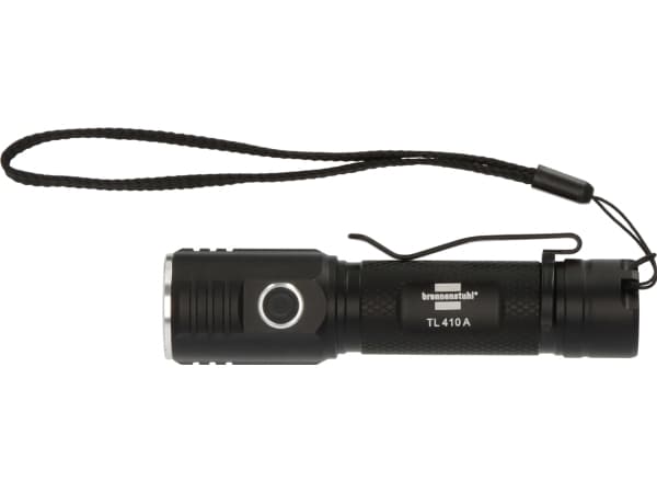 Brennenstuhl 1173750005, Käsikokoinen taskulamppu, Musta, Alumiini, Painikkeet, IP44, LED