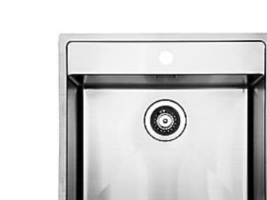 Luxor Stålvask 500THF - Til nedf. udv. mål 530x500 mm.