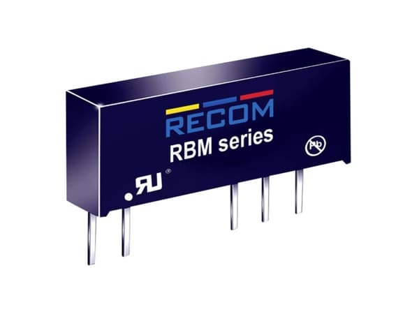 RECOM RBM-1205S DC/DC-muunnin, tulostus 12 V/DC 5 V/DC 200 mA 1 W Lähtöjen lukumäärä: 1 x