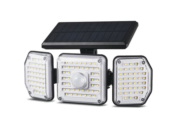 LED-solcellelampe med bevægelsessensor Maclean IP65, 4W, 320lm, 4000K, Li-ion 1200 mAh, 3 driftstilstande MCE615