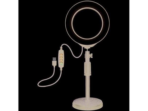 Puluz LED ringlampe 16 cm, med stativ 18-28 cm, USB (PU392)