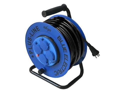 BLUE ELECTRIC Kaapelikela - 40M - PlusLine Fast core - u/pillesikring 3x1,5 mm2 Neopreeni