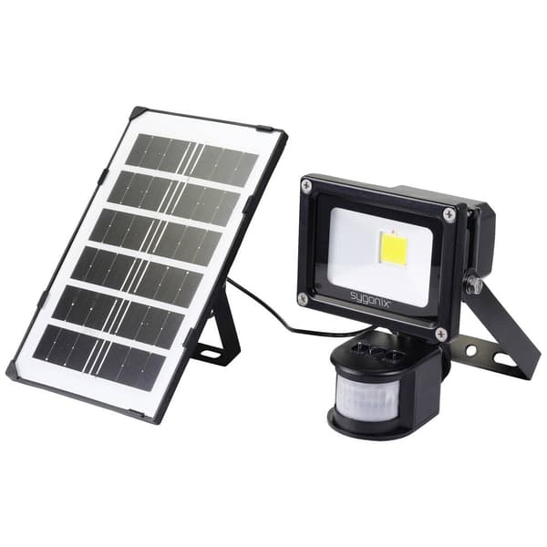 Sygonix SY-5461108 Solcells-spotlight med rörelsedetektor 10 W Neutralvit