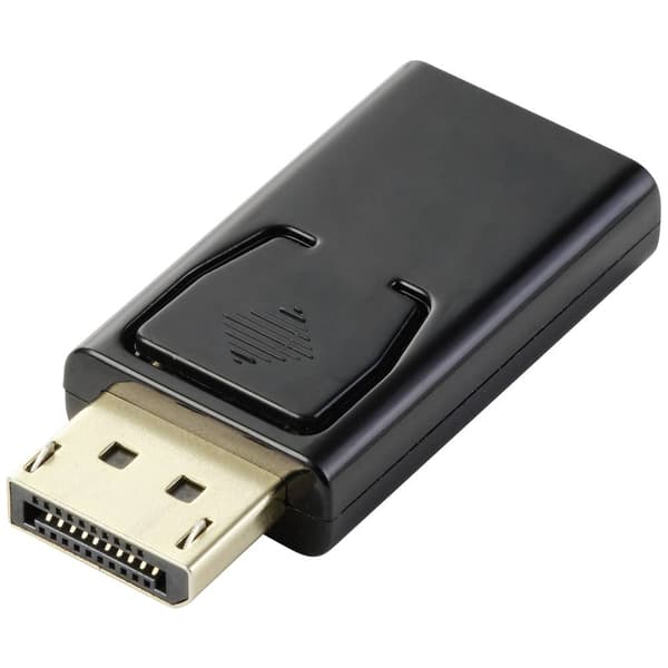 Renkforce RF-5506962 DisplayPort / HDMI Adapter [1x DisplayPort hane - 1x HDMI hona] Svart guldpläterad kontakt