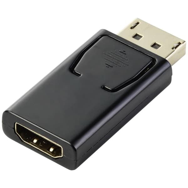 Renkforce RF-5506962 DisplayPort / HDMI Adapter [1x DisplayPort hane - 1x HDMI hona] Svart guldpläterad kontakt