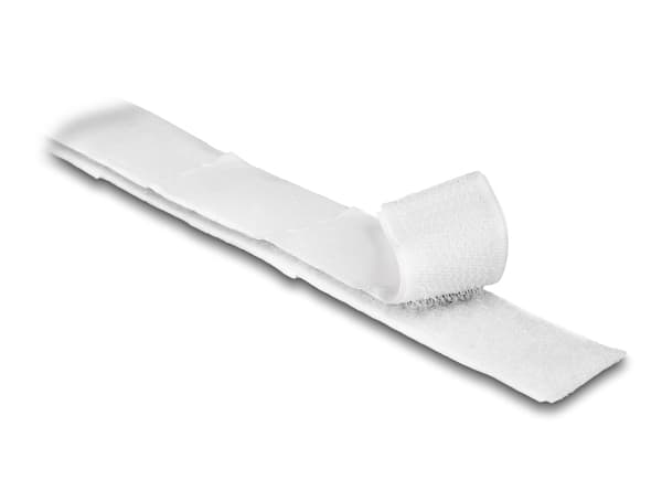 Delock - Kabelhållare - self-adhesive - 10 m - vit