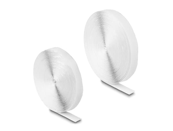 Delock - Kabelhållare - self-adhesive - 10 m - vit