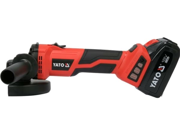 YATO 18V kulmahiomakone KÄÄNTÖSÄÄTÖ 2x4.0Ah
