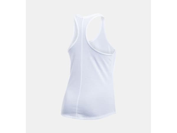 Under Armour Threadborne Run Mesh Tank for kvinner, hvit, størrelse S (1294520-102)