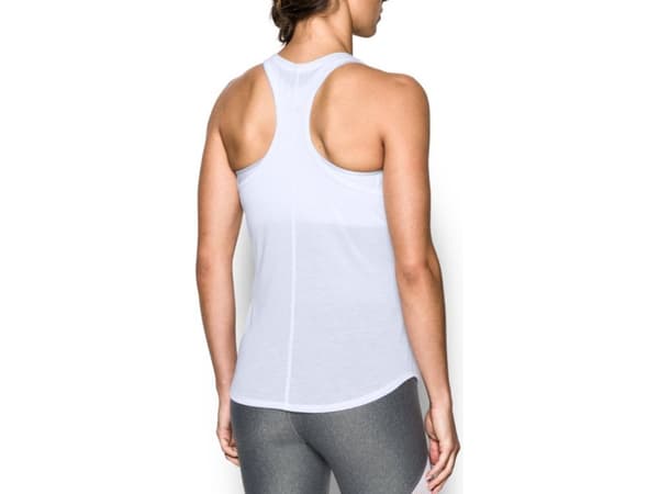Under Armour Threadborne Run Mesh Tank for kvinner, hvit, størrelse S (1294520-102)