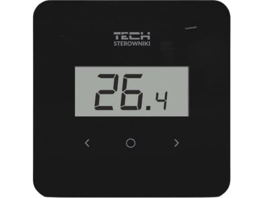 Tech R-8B PLUS trådlös rumsregulator svart, två steg STR8BPLUSBK