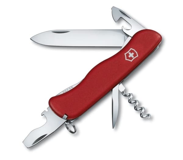 Victorinox Picknicker, Locking blade knife, Multi-tool knife, Dolk, Polyamid, Röd, Rostfritt stål, 10 verktyg