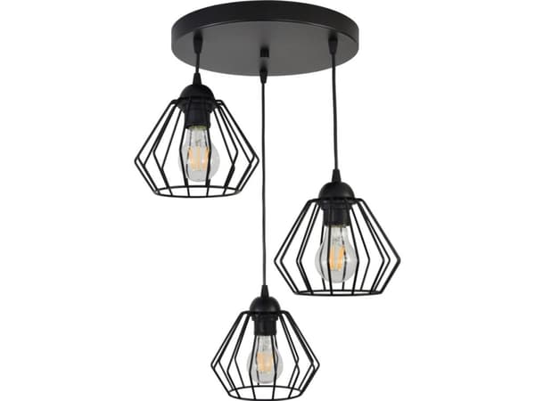 Orno WAYA hengelampe, hengelampe, maks effekt. 3x60W, E27, sort