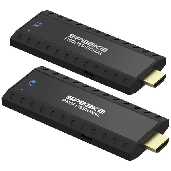 SpeaKa Professional HDMI Trådlös HDMI-överföring (Set) via hemnätverk (IP-baserade) 30 m