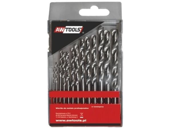 Metal drill bit AWTools HSS cylindrical 1.5 2 4.5 4 5.5 5 4.8 3 2.5 3.5 6 3.2 6.5mm set (AW41201)