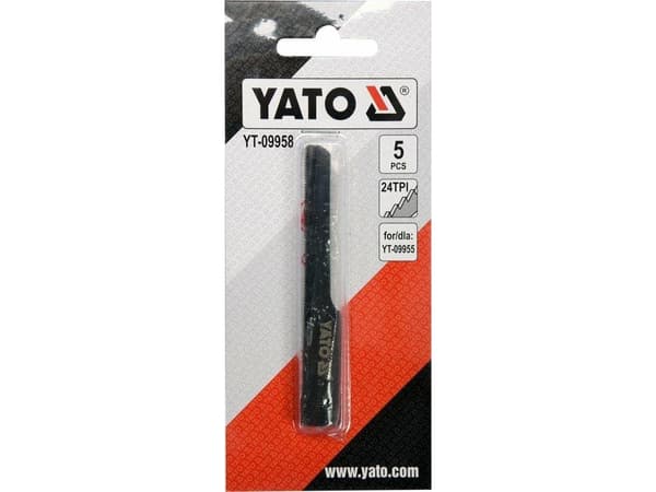 Yato YT-09958, Figursågblad, Metall, Plast, Trä, Snabbstål (HSS), Svart, 5 styck