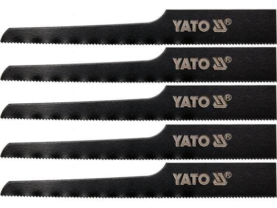 Yato YT-09958, Figursågblad, Metall, Plast, Trä, Snabbstål (HSS), Svart, 5 styck