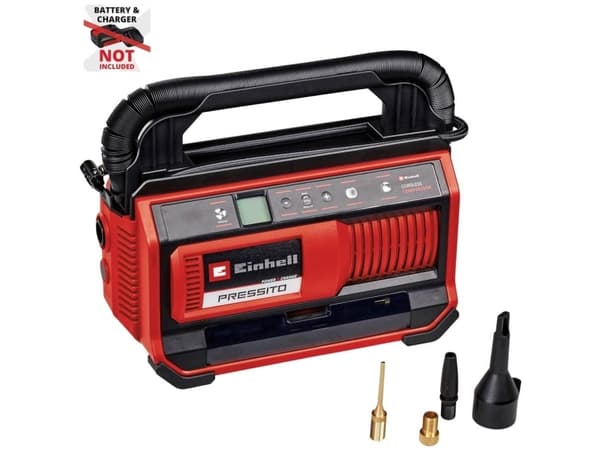 Einhell 4020420 Batteri-kompressor PRESSITO 18/25 Power X-Change 11 bar digitalt display - SOLO