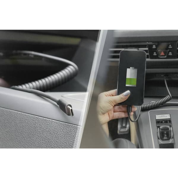 Digitus AK-300431-006-S USB-C® Adapter [1x USB-C® - 1x USB-C®] Svart Spiralkabel 1 m