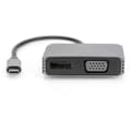 Miniatyrbild 2 av 4: Digitus DA-70827 DisplayPort / RGB / USB-C® Adapter [1x USB-C® - 2x DisplayPort hona, VGA hona] Svart Skärmad, Rund 0.2