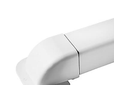 T80-H vægflange - 80x60 mm, Hvid RAL 9010