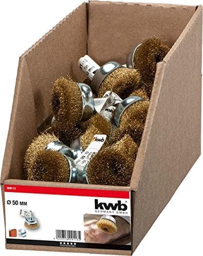 kwb kopbørste, krympet messingtråd, til brug med boremaskiner og akku skruetrækkere 609113 1 stk (609113)