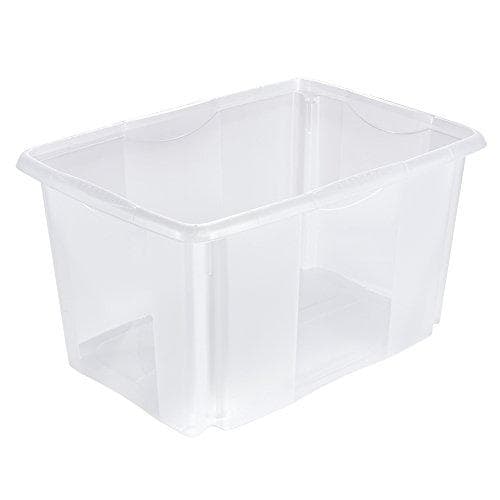 keeper "emil" opbevaringsboks, 45 liter, naturlig roterende/stablingsboks, med forsænkede greb, farve: naturlig-transparent, - 1 stk (1053600100000)