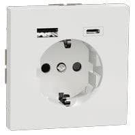 Merten Schuko -liitäntä USB-laturilla MEG2367-6035 (MEG2367-6035)