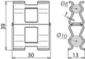 Miniatyrbillede 2 af 2: DEHNclip DC BK 8 RD10 STBLANK armeringsclip (308131)
