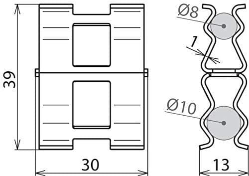 DEHNclip DC BK 8 RD10 STBLANK armeringsclip (308131)