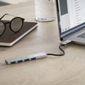 Miniatyrbild 4 av 4: Hama Ultra Slim 4 Port USB-C® (USB 3.2 Gen 1) Multiport Hub med USB-C-kontakt Grå