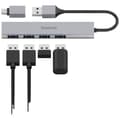 Miniatyrbild 2 av 4: Hama Ultra Slim 4 Port USB-C® (USB 3.2 Gen 1) Multiport Hub med USB-C-kontakt Grå