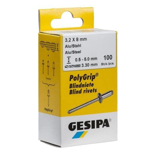 GESIPA blindnitte PolyGrip® nitteskaft dxl 3,2x11,0mm VA 75 St.GESIPA (1464830)