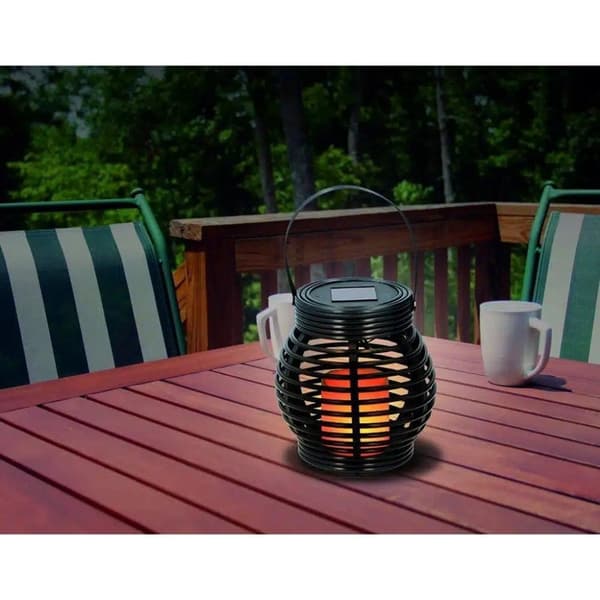Grundig Soloar LED Lantaarn 15x16 cm Sort