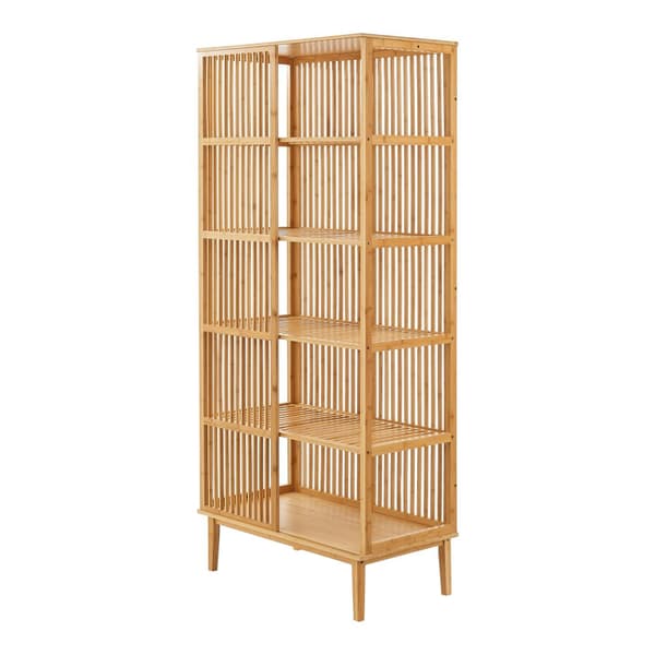 Bokhylla Trundholm 185x80x45 cm bambu [en.casa]