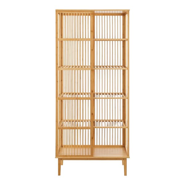 Bokhylla Trundholm 185x80x45 cm bambu [en.casa]