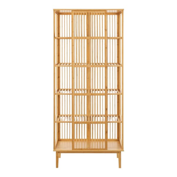 Bokhylla Trundholm 185x80x45 cm bambu [en.casa]