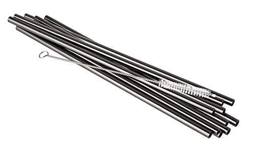 APS juomapilli, ruostumatonta terästä, pituus: 215 mm, musta, murtumaton, uudelleenkäytettävä, halkaisija: 8 mm, - 1 kpl (93384)