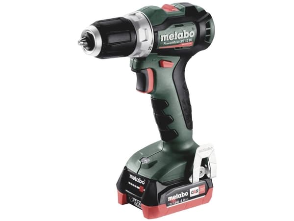 Metabo PowerMaxx BS 12 BL, Elektrisk skrutrekker, Pistolhåndtak, Børsteløs, Hengekrok, 1600 RPM, 450 RPM