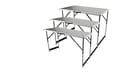 Miniatyrbild 1 av 3: BRÜDER MANNESMANN multifunktionsbord, set med 3 st 2,7 mm tjock MDF E1-skiva, bordsram av aluminium - 1 st (M70113)