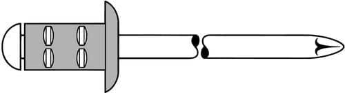 Gesipa 1433883 blindnitter (Ø x L) 3,2 mm x 8 mm rustfrit stål aluminium 1000 stk. (1433883)