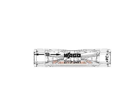 WAGO PUSH WIRE® Inline fjedersamlemuffe til entrådede og flertrådede ledere maks. 4 mm² 2-leder gennemsigtigt hus - (100 stk.)