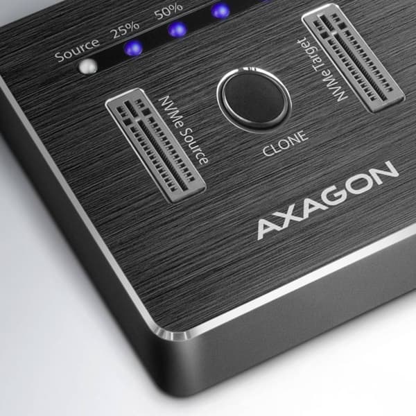 AXAGON ADSA-M2C NVMe HDD-dockningsstation med kloningsfunktion