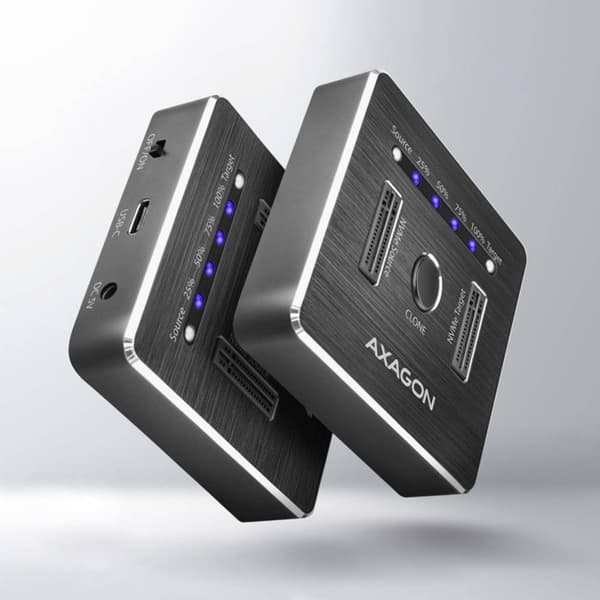 AXAGON ADSA-M2C NVMe HDD-dockningsstation med kloningsfunktion