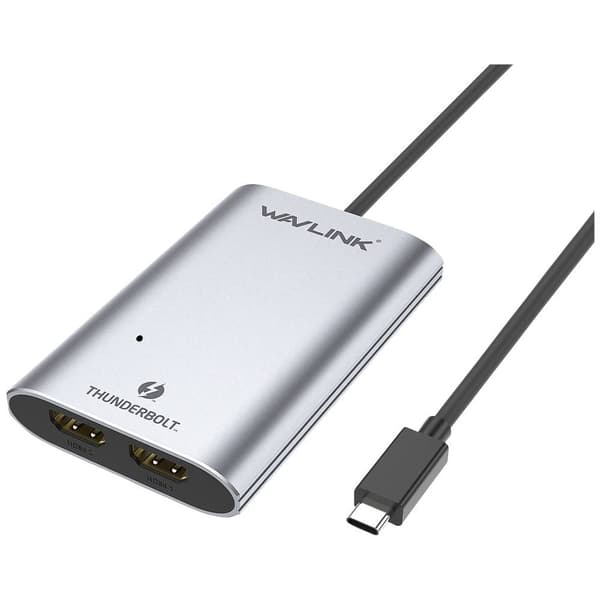 Wavlink WS-UTA02H Thunderbolt / HDMI Adapter [1x Thunderbolt - 2x HDMI®] Space Grå enkeltrådig: 50 cm