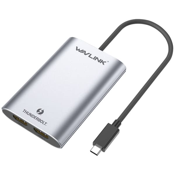 Wavlink WS-UTA02H Thunderbolt / HDMI Adapter [1x Thunderbolt - 2x HDMI®] Space Grå enkeltrådig: 50 cm