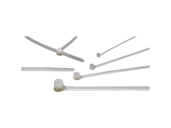 Helukabel 91073-1000 TYB25M Kabelstrips med ståltunge 186 mm 4.80 mm Hvid, Transparent Med metaltap 1000 stk